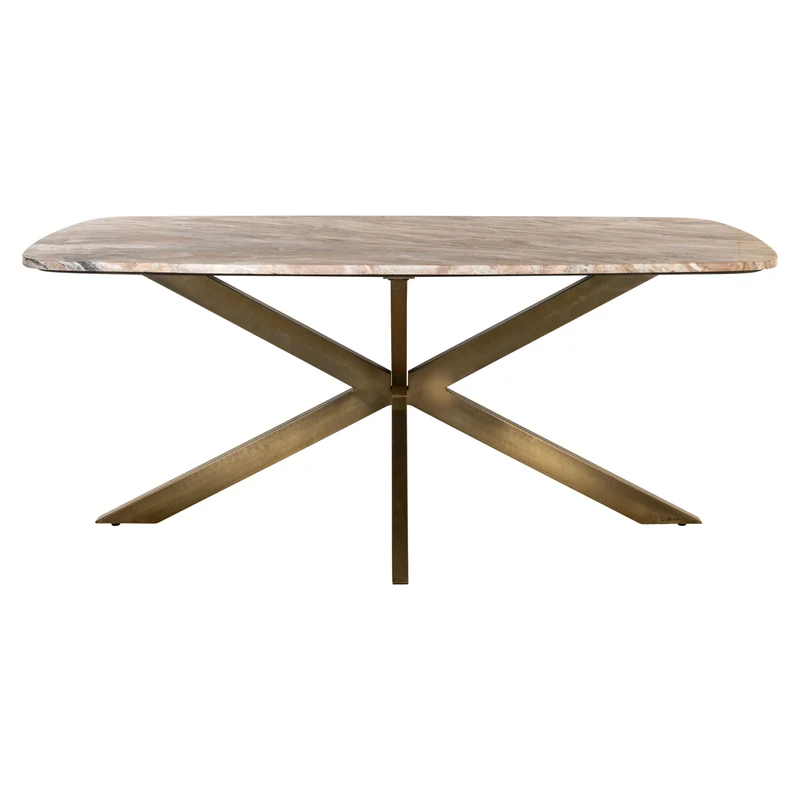 Esstisch Bottega Blush Beige oval 220 cm, Toronto-Marmor, Richmond