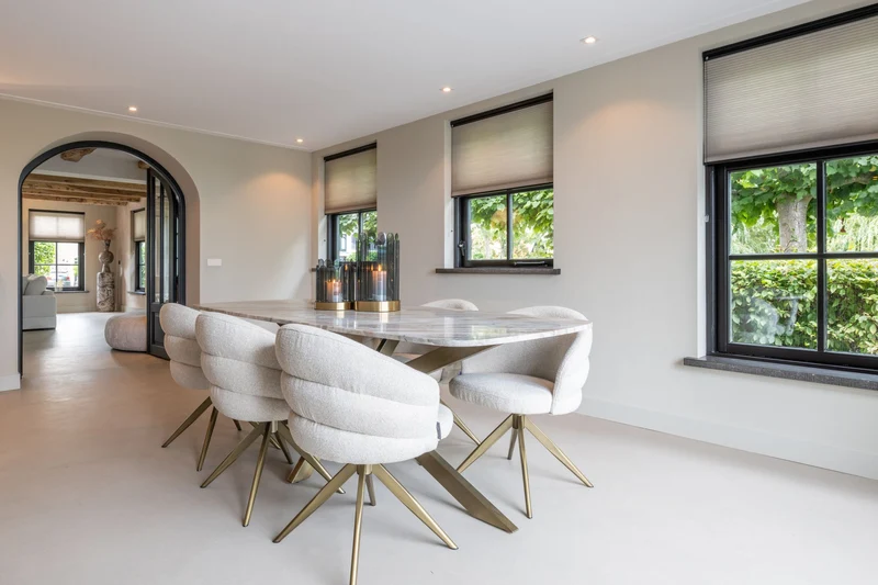 Esstisch Bottega Blush Beige oval 220 cm, Toronto-Marmor, Richmond
