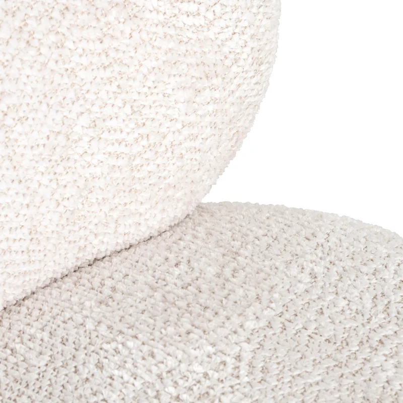Lounge Stuhl Jace – Drehsessel in Cream mit Polyester-Bezug
