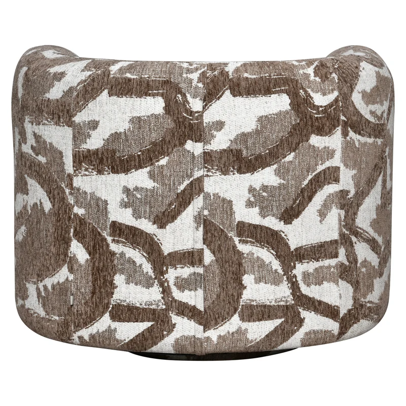 Lounge Stuhl Talley brown nature mit Drehfunktion – skulptural