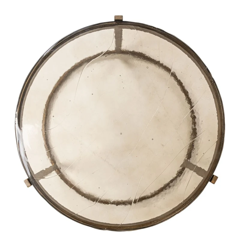 Couchtisch Cleo Gold im 2er-Set – Glasplatten & Eisengestell