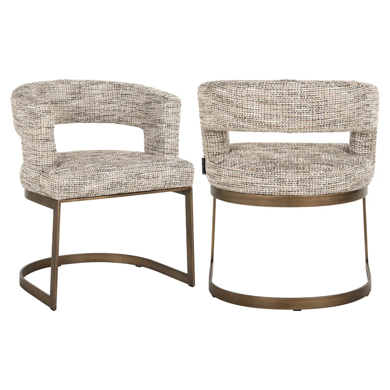 Esszimmerstuhl Ellis Richmond in Trendy Nature mit Goldgestell