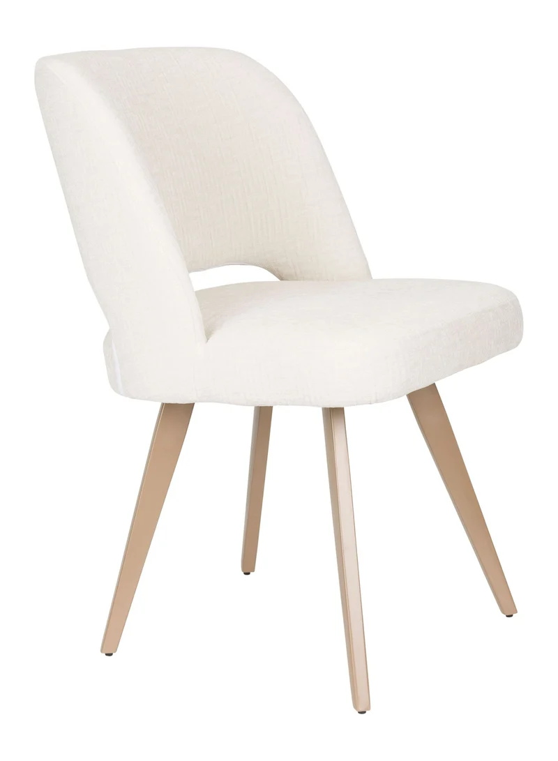 Esszimmerstuhl Yves im 2er-Set, Beige mit Gestell aus Eisen