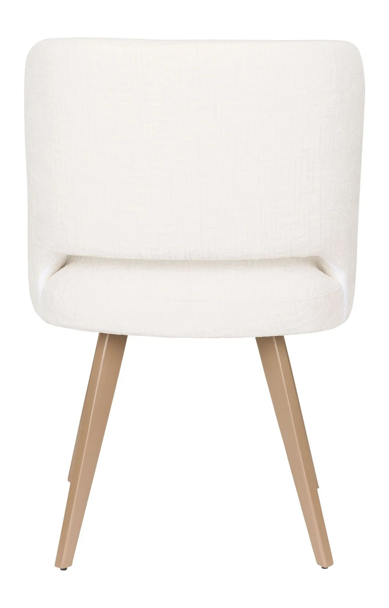 Esszimmerstuhl Yves im 2er-Set, Beige mit Gestell aus Eisen