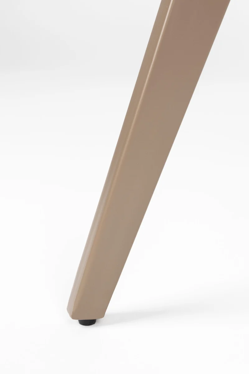 Esszimmerstuhl Yves im 2er-Set, Beige mit Gestell aus Eisen