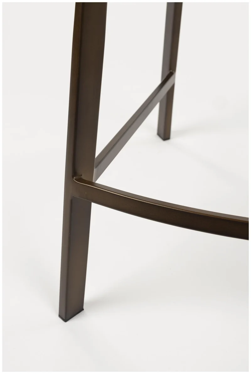 Barhocker Franky 2er-Set, Cognac mit Stahlgestell im Vintage-Look