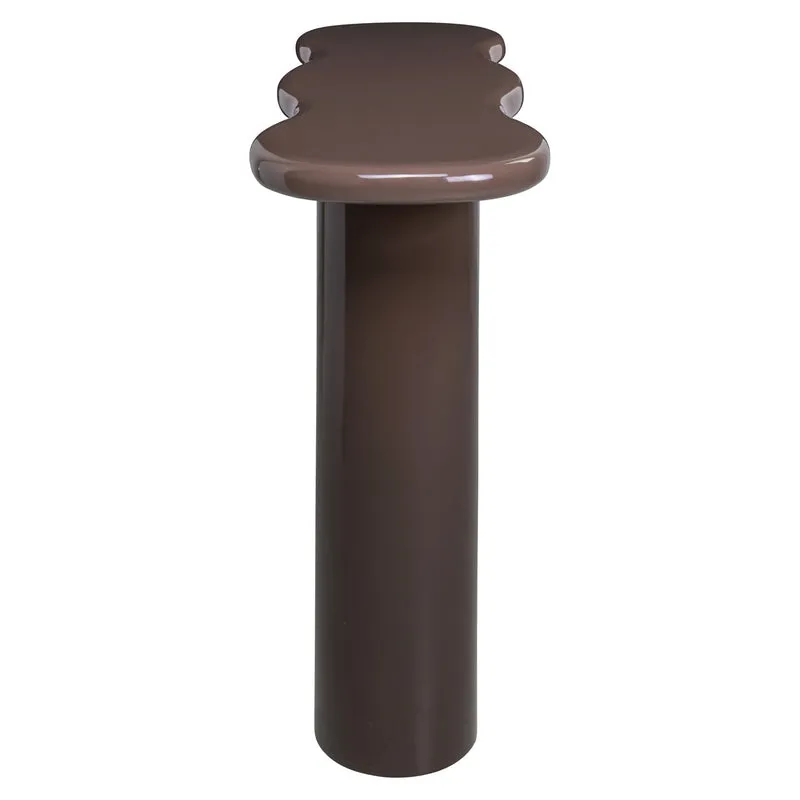 Konsole Cordelia Chestnut – Design-Konsolentisch mit Hochglanz-Optik