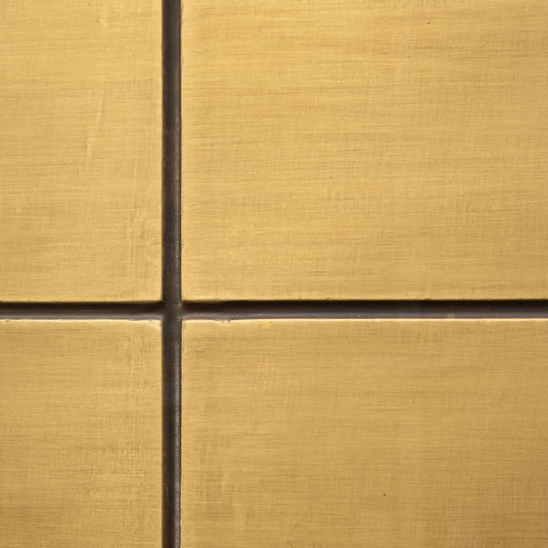 Couchtisch Collada Richmond Glasplatte Gestell Brushed Gold 90x90