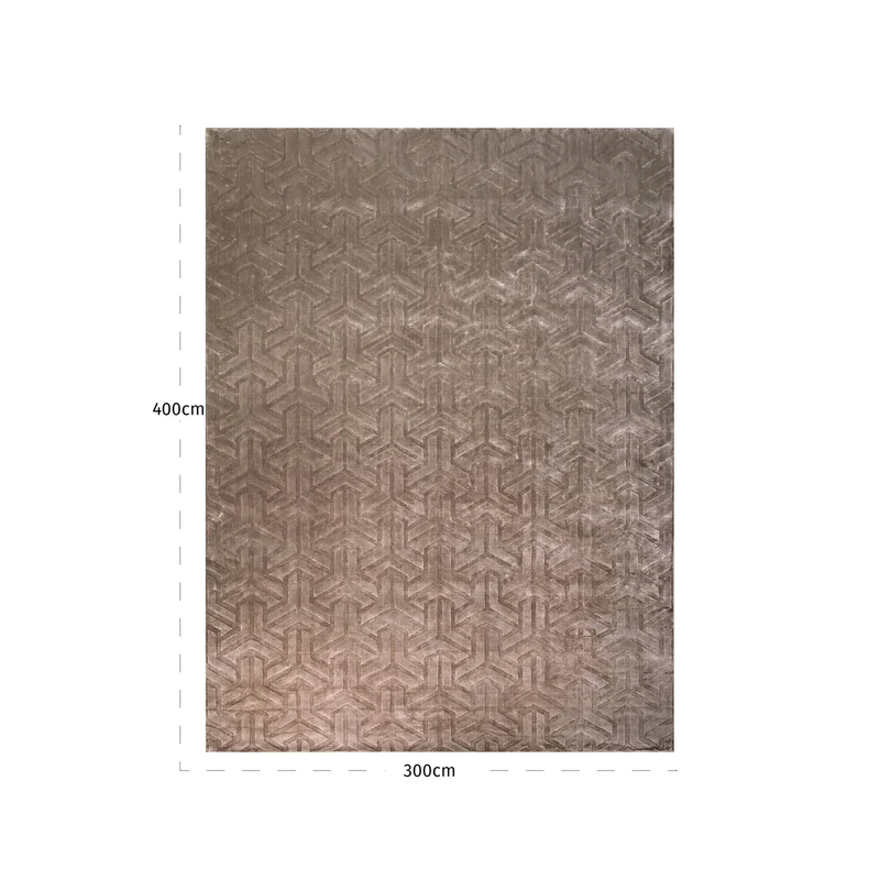 Teppich Arles 300x400 cm taupe – edler Viskose-Baumwoll-Mix Richmond