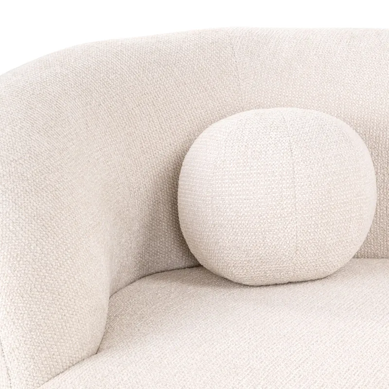 Richmond Sofa Emma Chaiselongue Cream Fancy – Skulpturales Design
