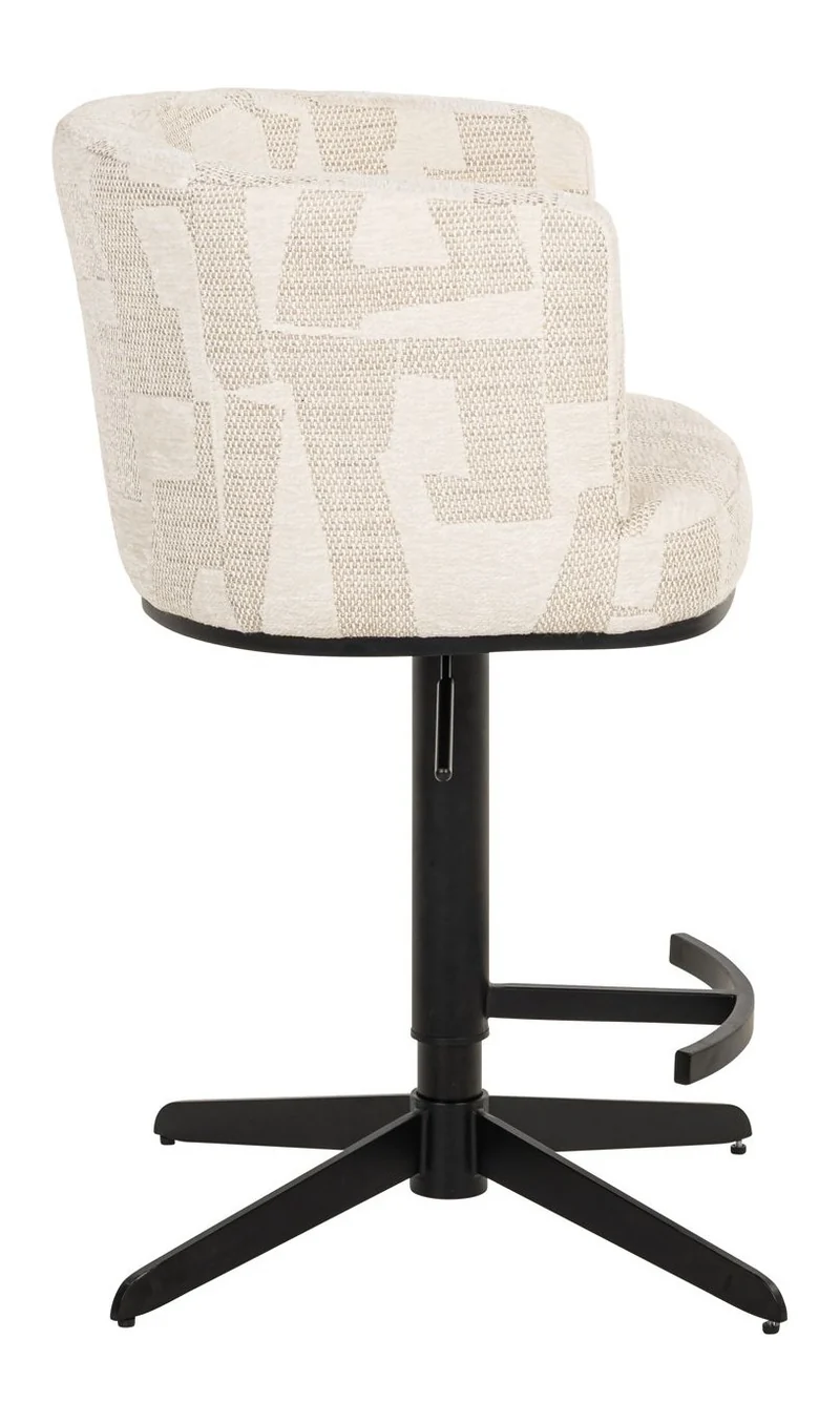 Barhocker Cheyenne höhenverstellbar, drehbar, beige graffic – Richmond