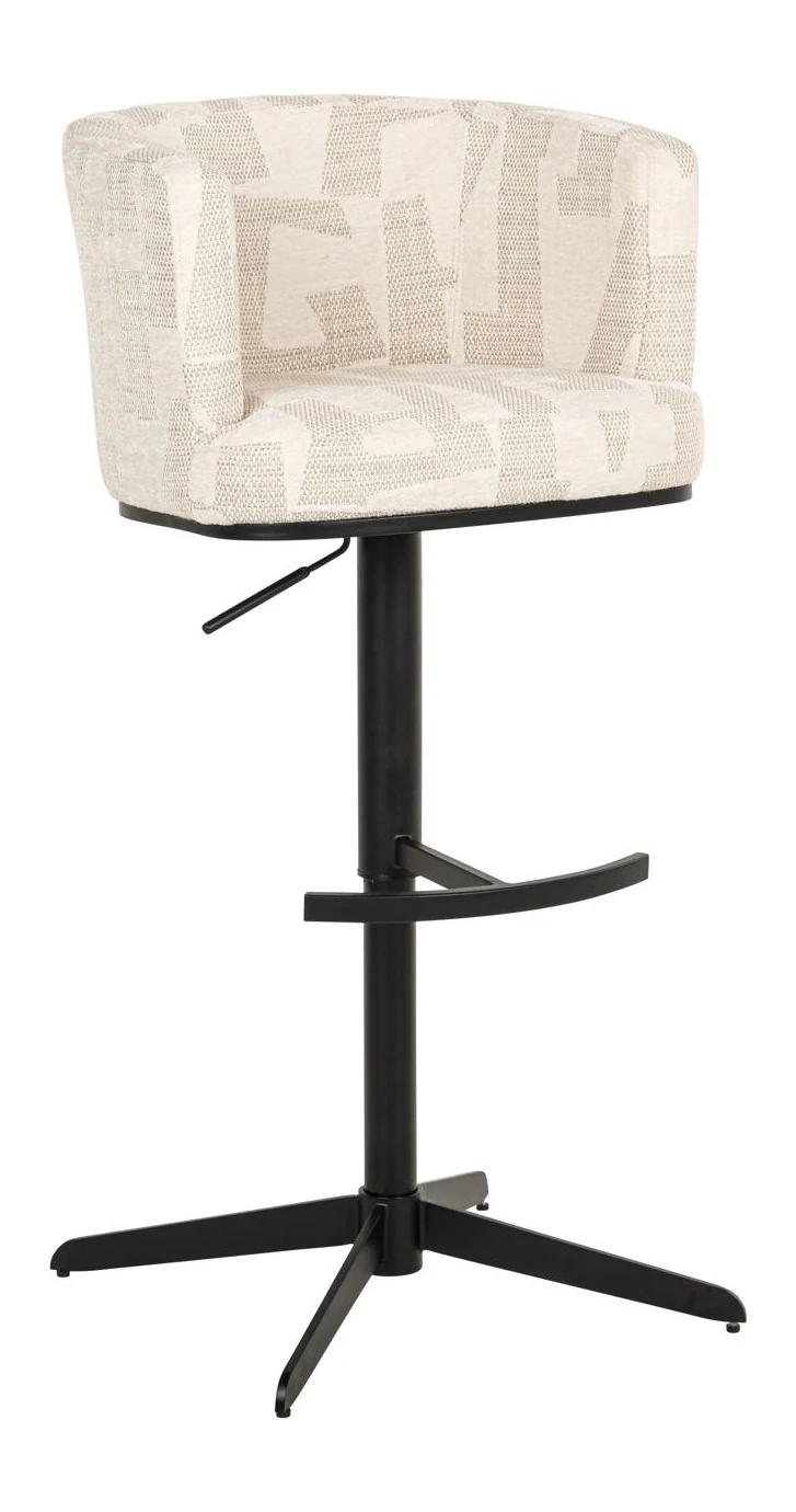 Barhocker Cheyenne höhenverstellbar, drehbar, beige graffic – Richmond