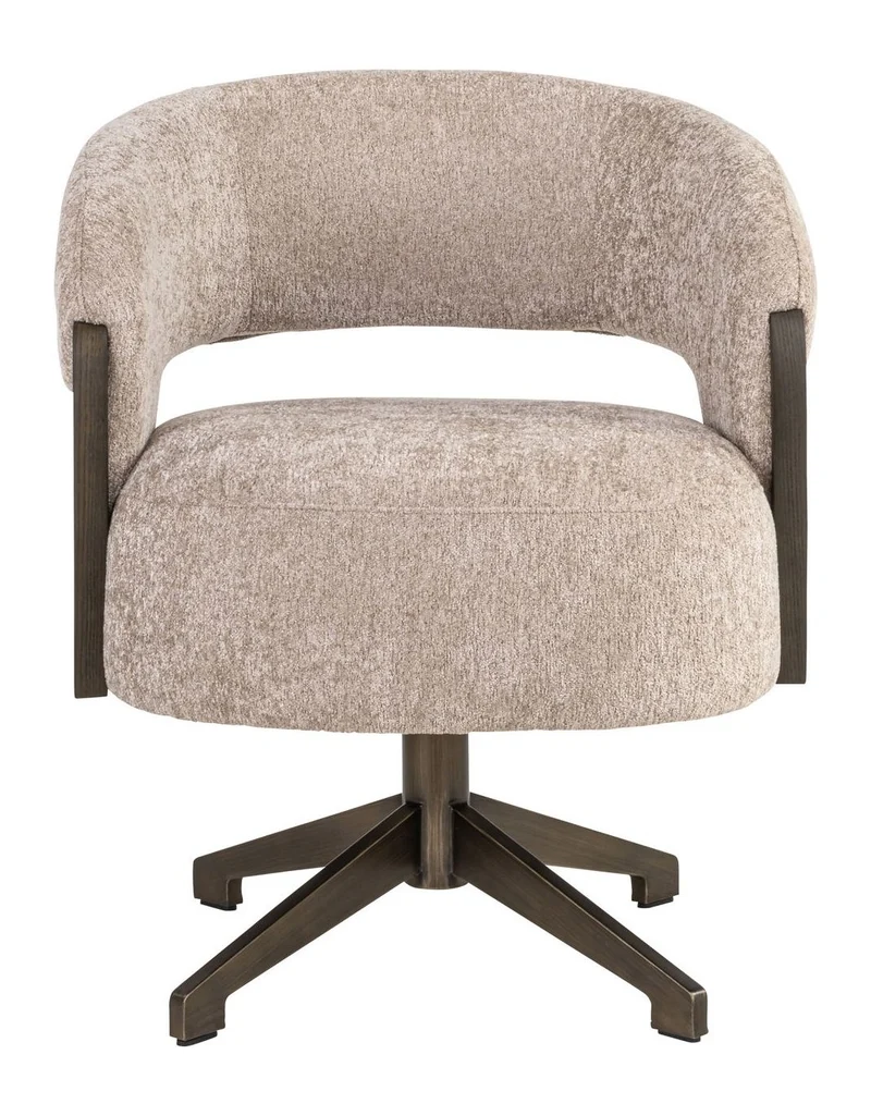 Esszimmerstuhl Pollux Sand Oak Richmond mit Polyester-Bezug,