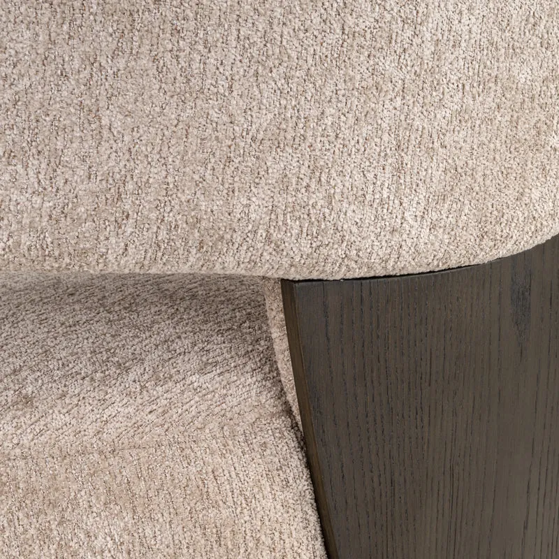 Esszimmerstuhl Pollux Sand Oak Richmond mit Polyester-Bezug,