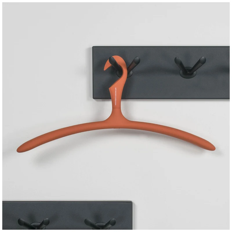 Kleiderbügel ARX Orange 5er Set, rutschhemmende Beschichtung von Spinder