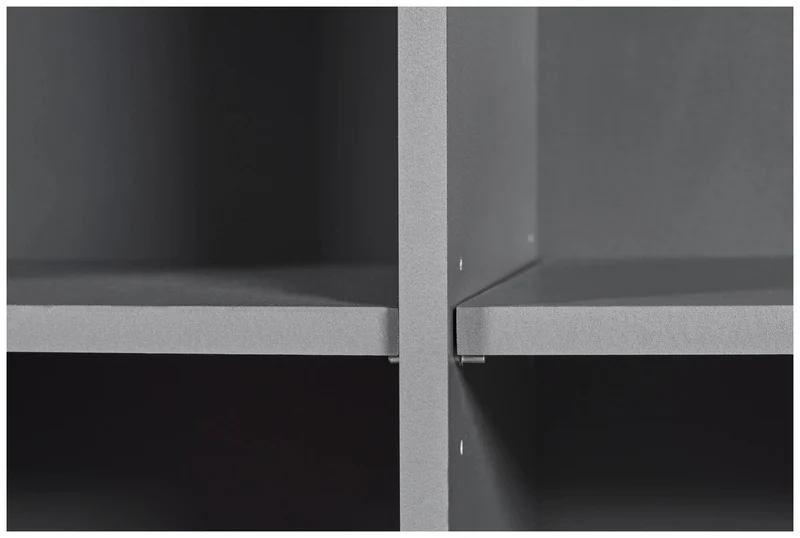 Regal Bücherregal ELENZIO Graphit Grau mit 4 Schubladen