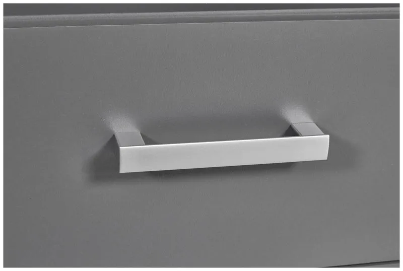 Regal Bücherregal ELENZIO Graphit Grau mit 4 Schubladen