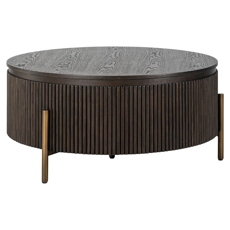 Couchtisch Luxor Ø95 cm braun – Eiche & Eisen, Richmond Design