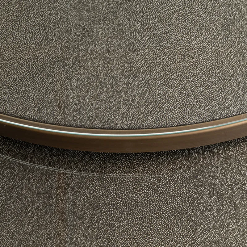 Couchtisch Bloomville im 2er-Set, Shagreen-Optik mit Glasplatten