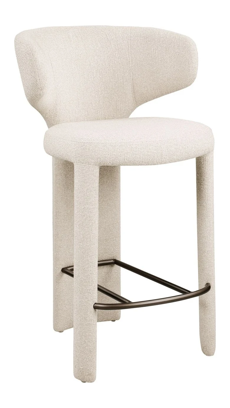 Barhocker Viola biscotti – Counterstuhl mit Polyester-Bezug