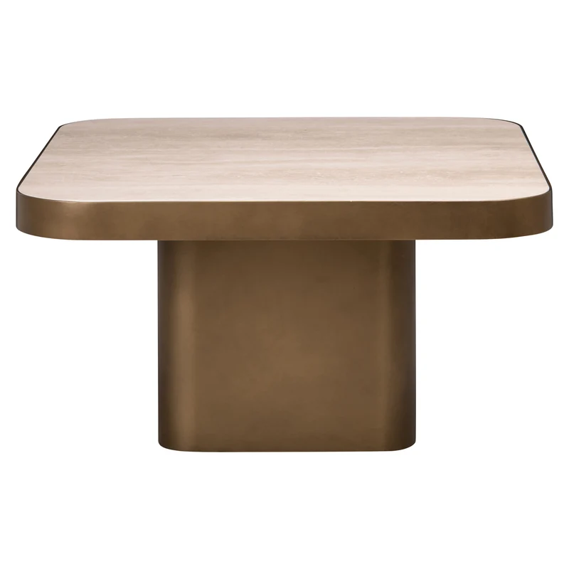 Richmond Couchtisch Claridge beige 70x70 cm, Keramik & Glas