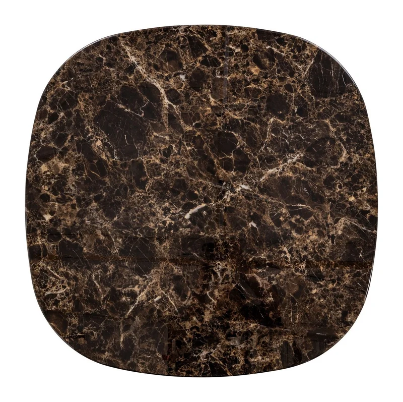 Couchtisch Almundi rund, chocolate brown, Marmor-Optik 100cm