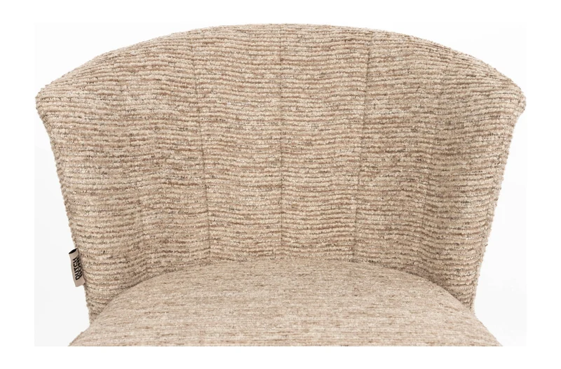 Esszimmerstuhl Georgia im 2er-Set, Samt in Soft Brown mit Metallbeinen