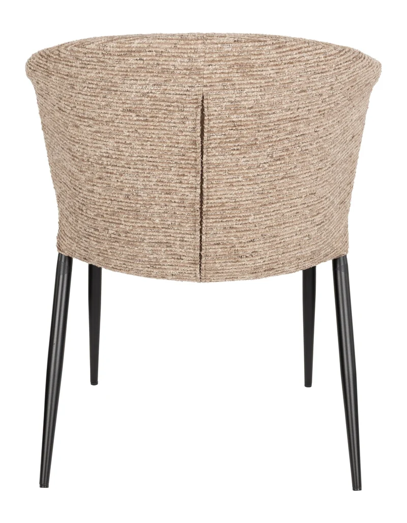 Esszimmerstuhl Georgia im 2er-Set, Samt in Soft Brown mit Metallbeinen