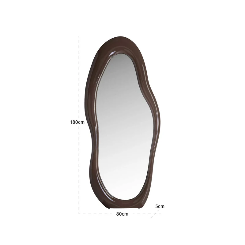 Spiegel Zia Chestnut – organischer Wandspiegel von Richmond, 80x180 cm