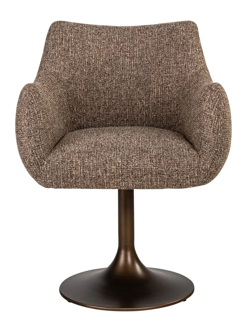 Esszimmerstuhl Aldo Brown Tweed – Drehstuhl mit Tweed-Bezug, Richmond
