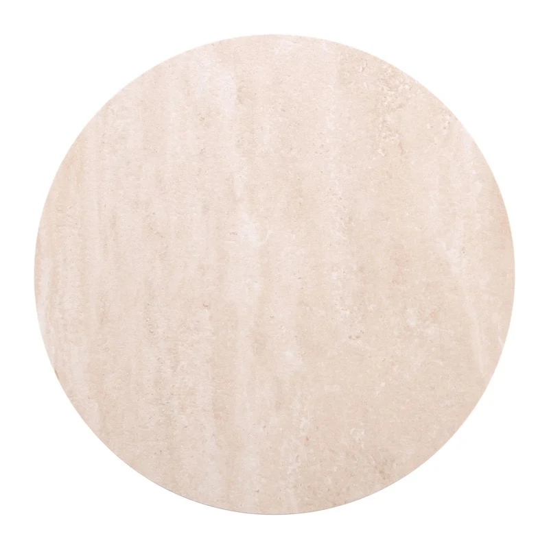 Sofabeistelltisch Ritz braun – Richmond Travertin-Optik, Metallgestell