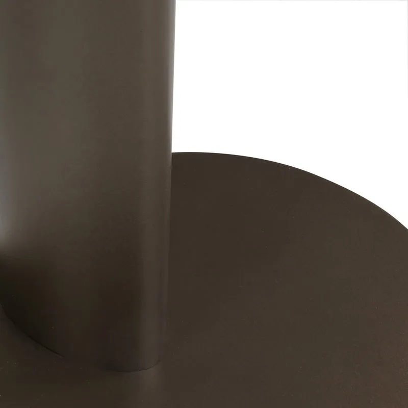 Sofabeistelltisch Ritz braun – Richmond Travertin-Optik, Metallgestell