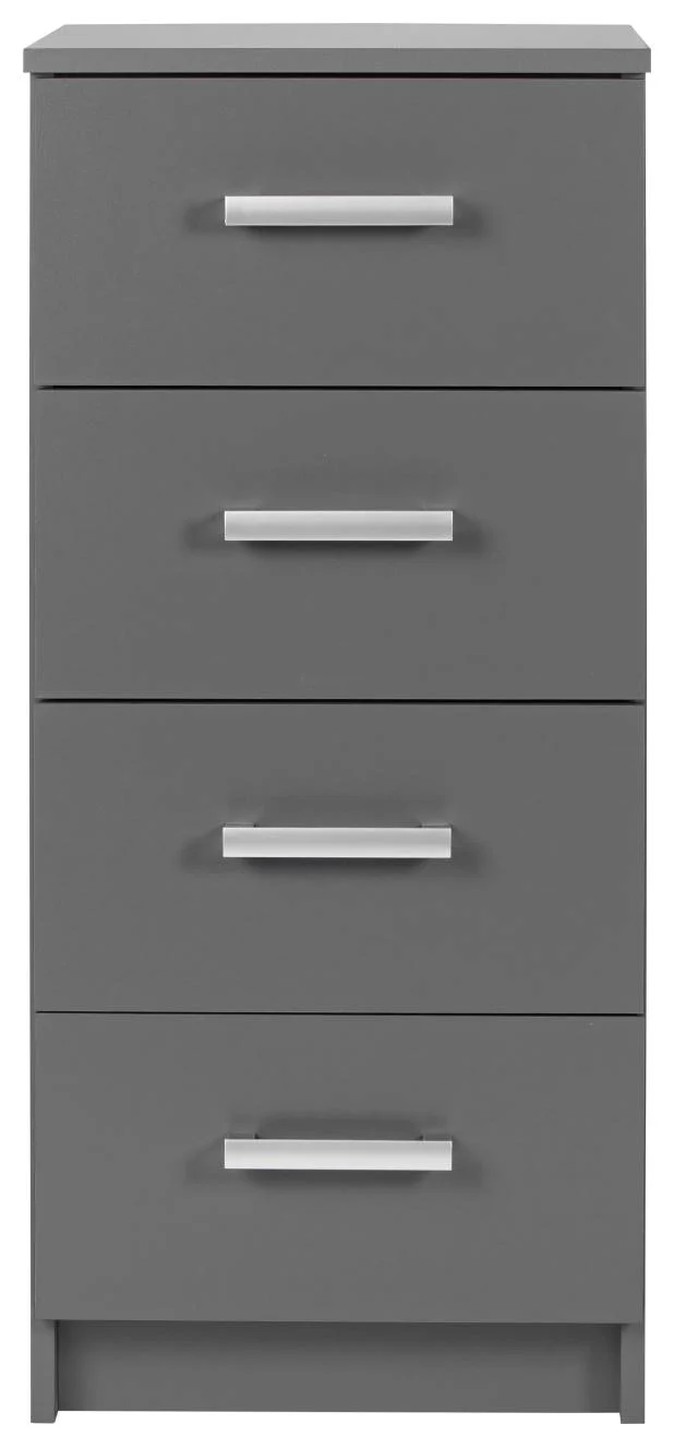 Schubladenkommode Kommode ELENZIO 4 Graphit Grau mit 4 Schubladen