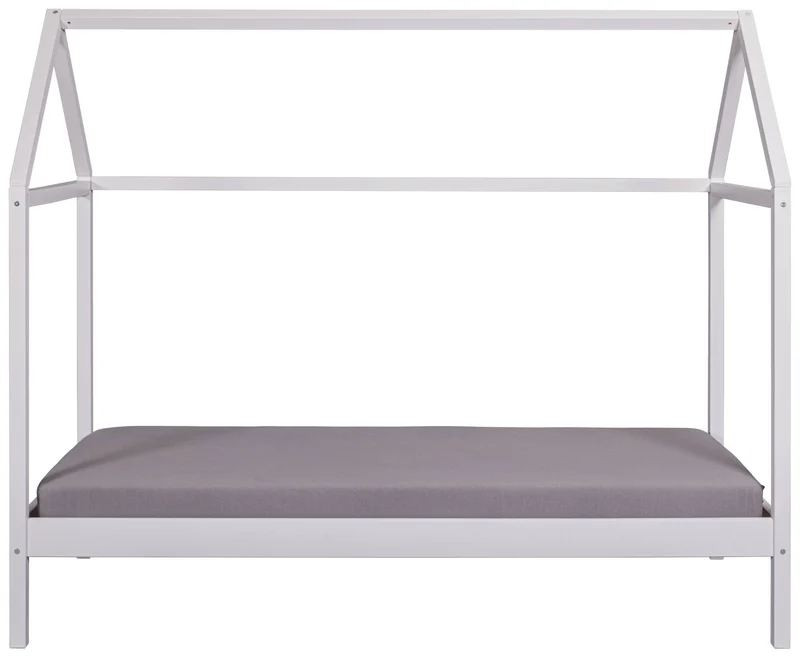 Kinderbett SUN ROAD 90 x 200 weiß Pfostenbett Himmelbett Kiefer massiv