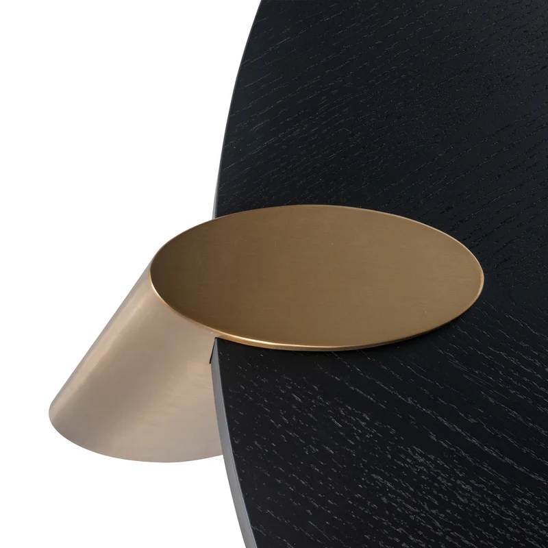 Couchtisch Alexander Jones Brody charcoal, 2er-Set mit Goldakzenten