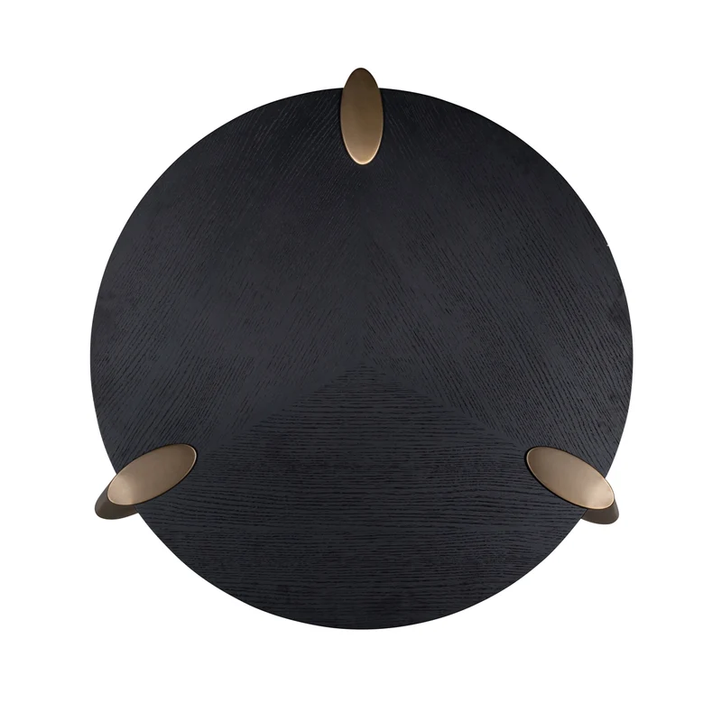 Couchtisch Alexander Jones Brody charcoal, 2er-Set mit Goldakzenten