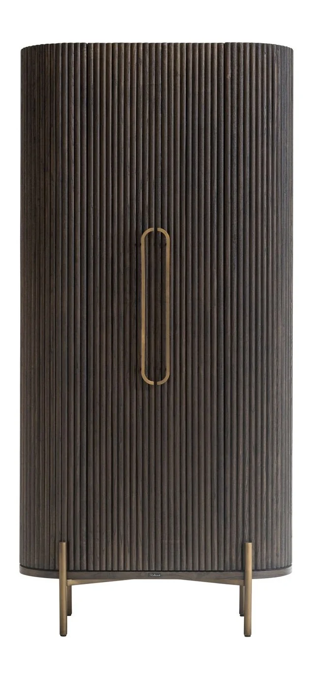 Richmond Schrank Luxor Eiche braun mit Softclose-Tür & Golddetails
