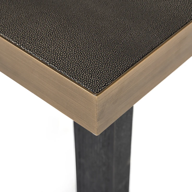 Esstisch Bloomville Brass Shagreen 230 cm mit Glasplatte – Richmond