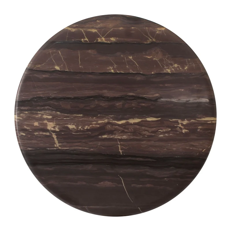 Couchtisch Menton burgundy im 2er-Set, Marmor & Messing, Richmond