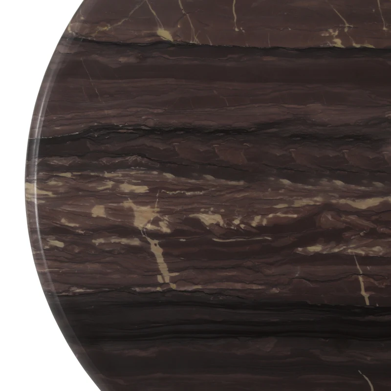 Couchtisch Menton burgundy im 2er-Set, Marmor & Messing, Richmond