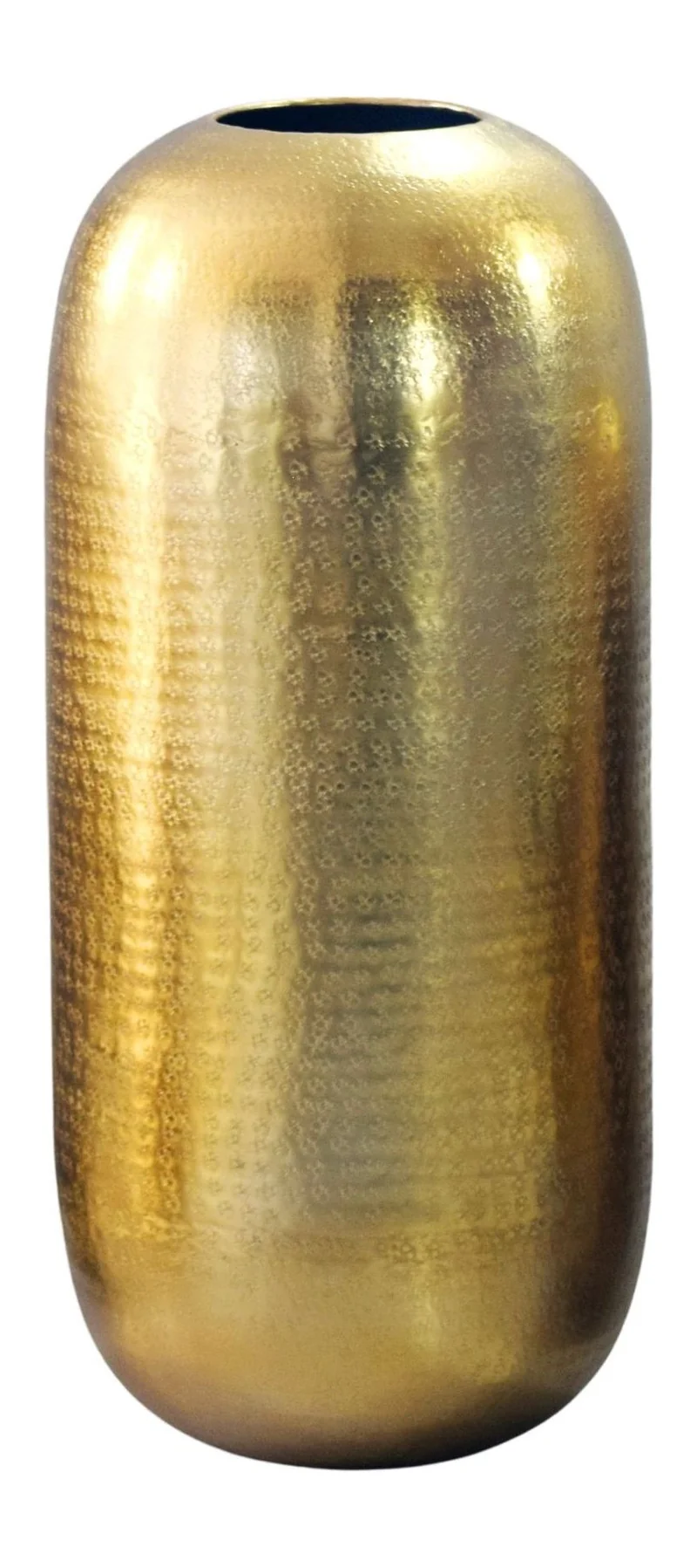 Bodenvase Aluminium Gold 45 cm – moderne Standvase für Wohnzimmer