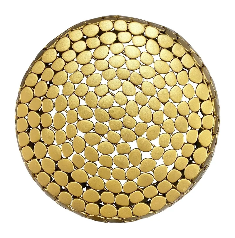Runder Couchtisch Aluminium Gold, Ø66 cm - Wohnling Design-Sofatisch