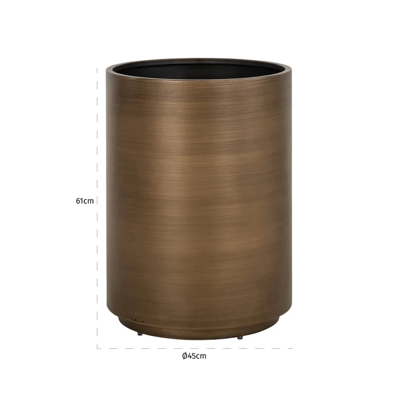 Pflanzgefäß Dira brushed gold Ø 45 cm aus Eisen, Richmond