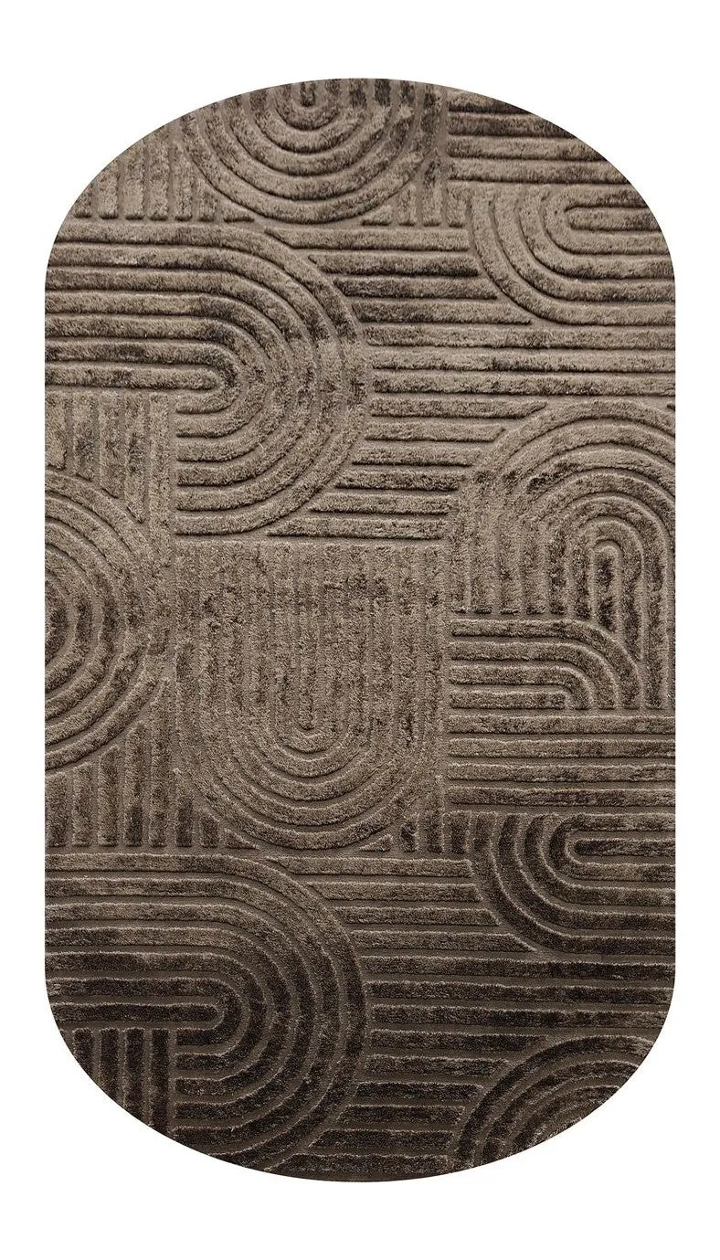 Teppich Liff dark brown 200x350 cm – Richmond Design-Teppich