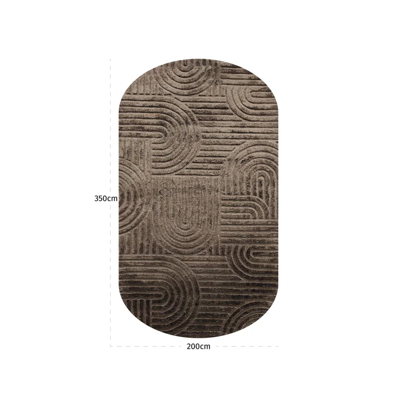 Teppich Liff dark brown 200x350 cm – Richmond Design-Teppich