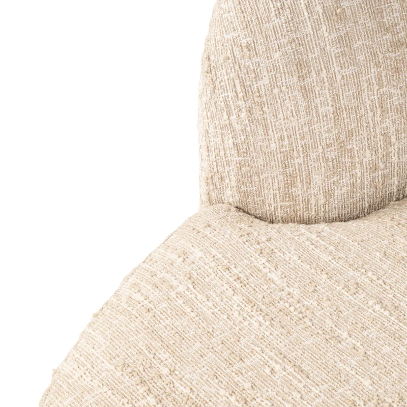 Sofa Pandora Lounge Left in Beige Angora – Skulpturales XXL-Loungesofa