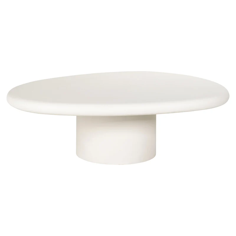 Couchtisch Bloomstone White 110x90 cm mit Plaster-Finish