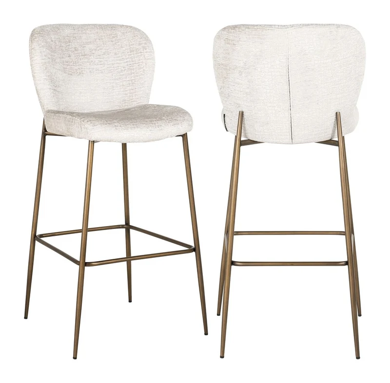 Barhocker Darby Cream Fusion – gepolstert mit Metallgestell