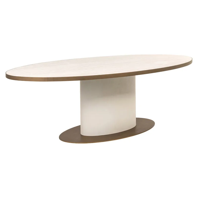 Esstisch Tivoli oval 230 cm – weiße Keramikplatte, elegantes Design