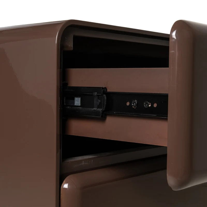 Nachttisch Demy Chestnut – Schlafzimmer-Nachtschrank aus MDF